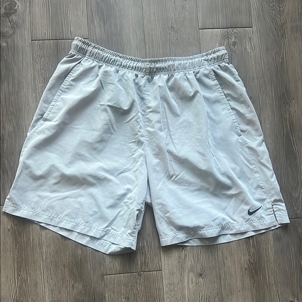 Nike Gray Athletic Shorts Lightweight Elastic Waist